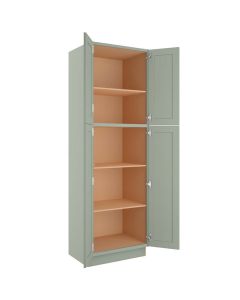 Craftsman Lily Green Shaker Utility Cabinet 30"W x 84"H Largo - Buy Cabinets Today