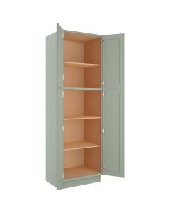 Craftsman Lily Green Shaker Utility Cabinet 30"W x 96"H Largo - Buy Cabinets Today