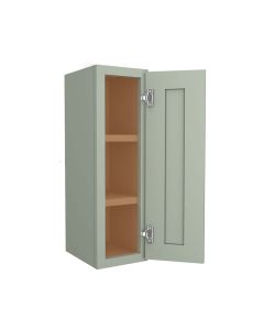 Craftsman Lily Green Shaker Wall Cabinet 9" x 30" Largo - Buy Cabinets Today