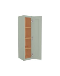 Craftsman Lily Green Shaker Wall Cabinet 9" x 42" Largo - Buy Cabinets Today