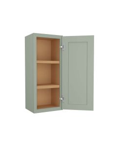 Craftsman Lily Green Shaker Wall Cabinet 15" x 36" Largo - Buy Cabinets Today