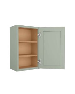 Craftsman Lily Green Shaker Wall Cabinet 18" x 30" Largo - Buy Cabinets Today