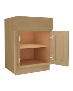 Craftsman Natural Shaker B24 - Double Door / Single Drawer Base Cabinet Largo - Buy Cabinets Today