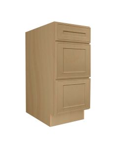 Craftsman Natural Shaker 3 Drawer Base Cabinet 12" Largo - Buy Cabinets Today