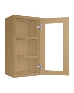 Craftsman Natural Shaker Wall Open Frame Glass Door Cabinet 15"W x 30"H Largo - Buy Cabinets Today