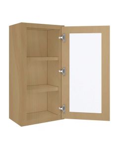 Craftsman Natural Shaker Wall Open Frame Glass Door Cabinet 18"W x 30"H Largo - Buy Cabinets Today