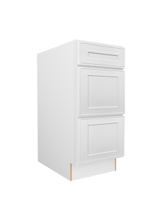 Craftsman White Shaker 3 Drawer Base Cabinet 12" Largo - Buy Cabinets Today