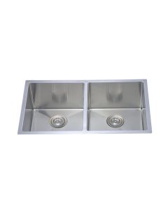 F003HK2 Stainless Steel Double Basin Kitchen Sink Largo - Buy Cabinets Today