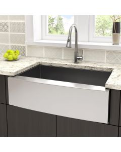 F012HK2 Luxury 33 Inch Stainless Steel Farmhouse Sink Largo - Buy Cabinets Today