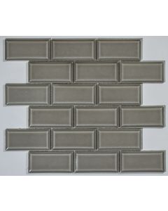 Grey Porcelain Mosaic Subway Tile Largo - Buy Cabinets Today