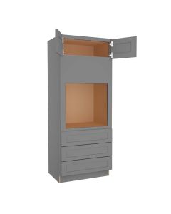 Grey Shaker Elite Oven Cabinet 33"W x 84"H Largo - Buy Cabinets Today