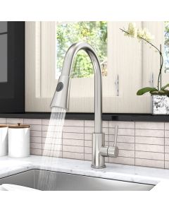 Luxury K501QY1 Single Hole Kitchen Faucet with Pull-Down Spout Largo - Buy Cabinets Today