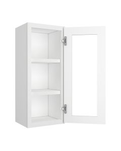 Key Largo White Wall Open Frame Glass Door Cabinet 15"W x 36"H Largo - Buy Cabinets Today
