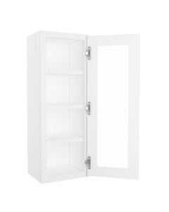 Key Largo White Wall Open Frame Glass Door Cabinet 15"W x 42"H Largo - Buy Cabinets Today