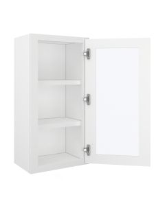 Key Largo White Wall Open Frame Glass Door Cabinet 18"W x 36"H Largo - Buy Cabinets Today