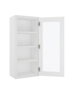 Key Largo White Wall Open Frame Glass Door Cabinet 18"W x 42"H Largo - Buy Cabinets Today