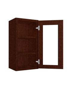 Wall Glass Door Cabinet with Finished Interior 15" x 30" Largo - Buy Cabinets Today