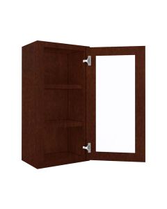 Wall Glass Door Cabinet with Finished Interior 18" x 30" Largo - Buy Cabinets Today