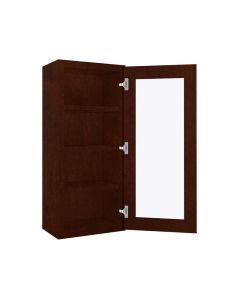 Wall Glass Door Cabinet with Finished Interior 18" x 42" Largo - Buy Cabinets Today