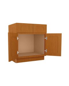 Cinnamon Shaker Sink Base Cabinet 30"W Largo - Buy Cabinets Today