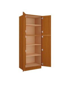 Cinnamon Shaker Utility Cabinet 30"W x 84"H Largo - Buy Cabinets Today