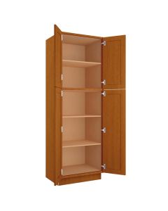 Cinnamon Shaker Utility Cabinet 30"W x 90"H Largo - Buy Cabinets Today