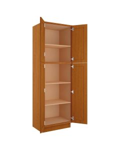 Cinnamon Shaker Utility Cabinet 30"W x 96"H Largo - Buy Cabinets Today