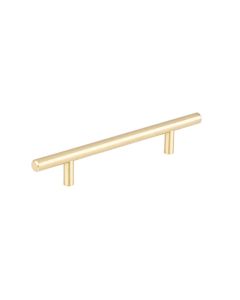 Satin Brass Contemporary Steel Pull 8-3/16 in Largo - Buy Cabinets Today