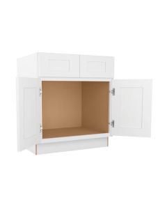 Colorado Shaker White Sink Base Cabinet 30"W Largo - Buy Cabinets Today