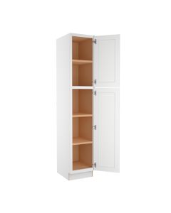 Shaker White Elite Utility Cabinet 18"W x 96"H Largo - Buy Cabinets Today