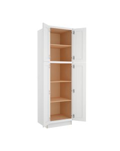 Shaker White Elite Utility Cabinet 24"W x 84"H Largo - Buy Cabinets Today