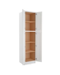 Shaker White Elite Utility Cabinet 24"W x 96"H Largo - Buy Cabinets Today