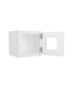 Wall Beveled Glass Door with Finished Interior 12" x 12" Largo - Buy Cabinets Today