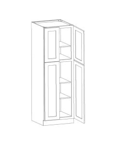 Colorado Shaker White Utility Cabinet 24"W x 84"H Largo - Buy Cabinets Today