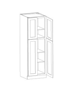 Colorado Shaker White Utility Cabinet 24"W x 90"H Largo - Buy Cabinets Today