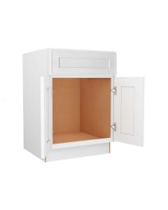 Craftsman White Shaker Vanity Sink Base Cabinet 24" Largo - Buy Cabinets Today