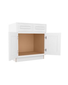 Craftsman White Shaker Vanity Sink Base Cabinet 30" Largo - Buy Cabinets Today