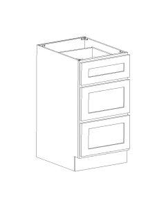 Key Largo White Vanity Three Drawer Base Cabinet 15"W Largo - Buy Cabinets Today