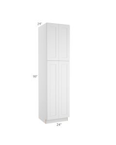 Colorado Shaker White Utility Cabinet 24"W x 90"H Largo - Buy Cabinets Today