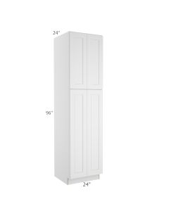 Colorado Shaker White Utility Cabinet 24"W x 96"H Largo - Buy Cabinets Today