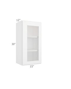 Colorado Shaker White Wall Open Frame Glass Door Cabinet 15"W x 30"H Largo - Buy Cabinets Today