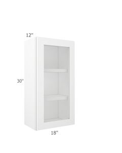 Colorado Shaker White Wall Open Frame Glass Door Cabinet 18"W x 30"H Largo - Buy Cabinets Today