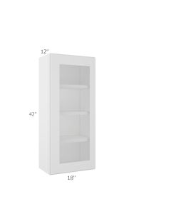 Colorado Shaker White Wall Open Frame Glass Door Cabinet 18"W x 42"H Largo - Buy Cabinets Today