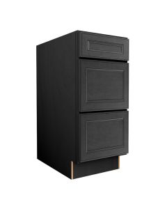 York Driftwood Grey Three Drawer Base Cabinet 15" Largo - Buy Cabinets Today