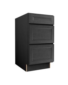 York Driftwood Grey Three Drawer Base Cabinet 18" Largo - Buy Cabinets Today