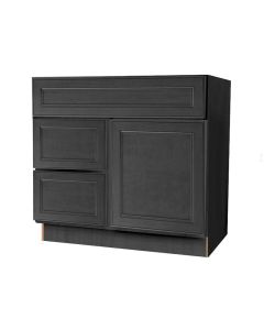 York Driftwood Grey Vanity Sink Base Drawer Left Cabinet 30"W Largo - Buy Cabinets Today