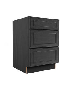 York Driftwood Grey Vanity Three Drawer Base Cabinet 24"W Largo - Buy Cabinets Today