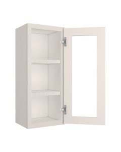 York Linen Wall Open Frame Glass Door Cabinet 15"W x 36"H Largo - Buy Cabinets Today