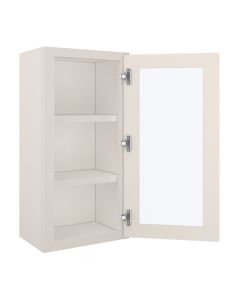 York Linen Wall Open Frame Glass Door Cabinet 18"W x 36"H Largo - Buy Cabinets Today