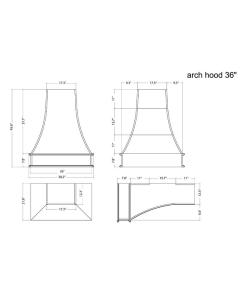 Linen Arched Hood 36" Largo - Buy Cabinets Today